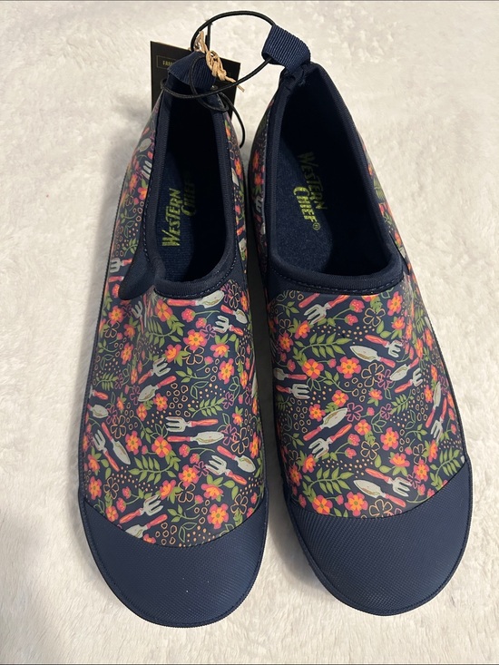 Western Chief Shoes - Western Chief Navy Floral & Cactus Slip-On Moccasins. Garden tools